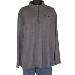Skechers Shirt Men Sz XL SKX Gray 1/4‎ Zip Long Sleeve Mock Neck Everyday